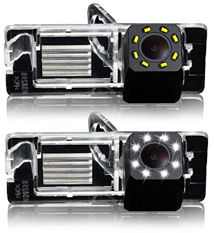 Dynavsal 8 LED Nacht Visionen Auto Rückfahrkamera 170 ° Weitwinkel HD Farbe wasserdichte Rückfahrkamera für Dacia Lodgy/Renault Fluence/Duster Megane/Latitude/Scenic 2/Laguna 2/3 X91/Captur/Clio 4