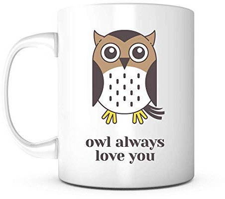 Owl Always Love You-Valentines Day Funny Mug,Mug for Wife/Husband,Girlfriend/Boyfriend Birthday Gift,Wedding Coffee Mug, Anniversary Mug,Couple Mug,Mother Day Mug,Father Day Mug,Long Distance Love Mug