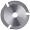 Mobiut 4 Inch Angle Grinder Wood Cutting Blade Disc, 3 Teeth, Tungsten Carbide & High Carbon Steel, Compatible with Wood, Plastic, MDF