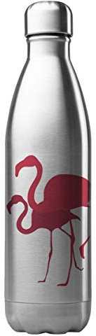 Bouteille Gourde Isotherme Acier INOX 500 ML imprimé Illustration Flamant Rose G1814