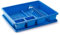 Tradineur - Escurreplatos de Plástico - Fabricado en plástico - Organizador de Cocina, Escurridor con Bandeja para Cocina - 48 x 38 x 9 cm - Color Azul