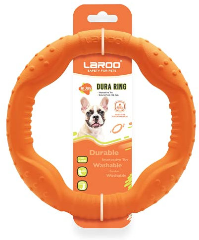 LaRoo Hund Frisbee Hundefitness Ring,Unzerstörbare Float Hunde Disc Flugscheibe Spielzeug,Sommer Pet Training für Mittel Große und kleine Hunde