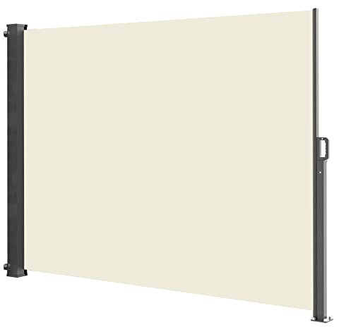 RED DECO Paravent Rétractable Brise Vue Occultant Extérieur Phoenix 160X400 Cm Crème