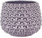 Nordring Retro Übertopf Vintage Pflanztopf für Zimmerplanzen Blumentopf Pino L (16,5 cm ø), lila, Keramik