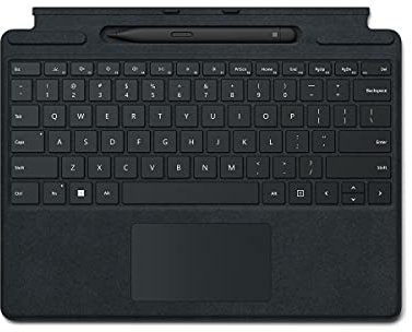 Microsoft Surface Pro Signature Keyboard with Slim Pen (for Surface Pro 8, 9, X) (QWERTY US English) Black (Renewed)