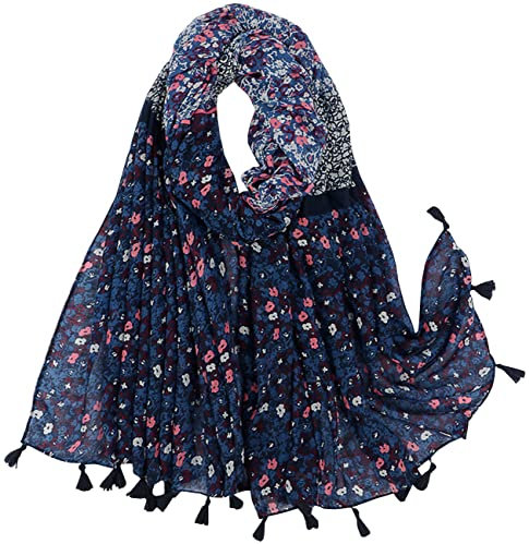 MAIRY Schal Damen Sommer Schal Halstuch Damen Schals und Tücher Farben XXL Blumen Stola für Abendkleid Hochzeit Schal Halstuch M581