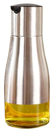 Kichvoe Sojasauce Menage Kochen Öl Spender Ölschale Aus Edelstahl Salat Dressing Shaker Öl- -Flaschen Edelstahl Öl Flasche Essig Flaschen Essigflaschen Soja Flasche Speiseöl Glas