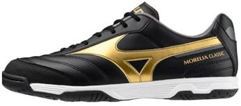 Mizuno Herren Indoor Football Trainers, Schwarz, Gold, dunkler Schatten, 43 EU