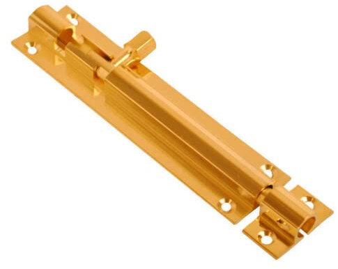 Barrel Bolt Door Locks Brass Straight Cranked Necked Door Bolts (2 (50mm), Necked (Cranked))
