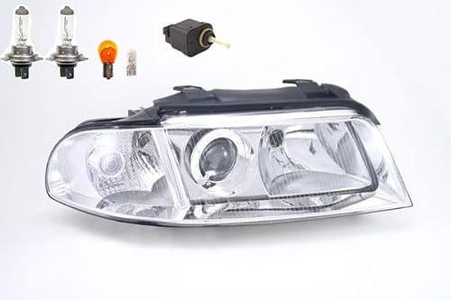 Johns, Scheinwerfer passend für Audi A4 8D 02/99-11/00 Rechts Leuchtmitt. + Stellmotor