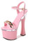 17,5 cm Sexy High Heels Fetisch Schuhe High Heels Nachtclub Pole Dance Hochzeit Prom Sandalen,Rosa,43 EU