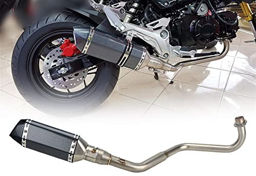 YZTAC Motorrad Für Honda Grom MSX125 2013 2014 2015 2016 2017 2018 2019 2020 Auspuffanlage Seitenrohrende Low Mount Auspuffblende MSX125 Auspuffrohr Mit DB Killer