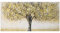 Home Selections Golden Abstract Tree Canvas Wall Art, 100 x 50cm, 3D Hand Painted Canvas Picture, Large Gold Wall Decor for Bedroom, Living Room, or Kitchen