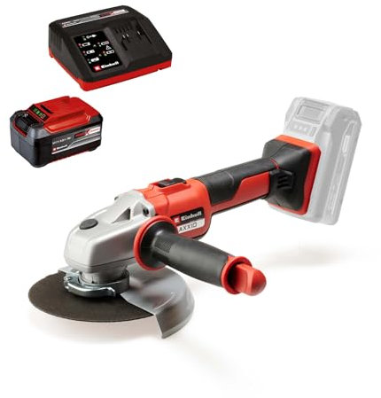 Einhell Professional Akku-Winkelschleifer AXXIO 18/150 Power X-Change (18 V, Ø 150 mm, 40 mm Schnitttiefe, Brushless, inkl. Trennscheibe, 5,2 Ah Akku und Fastcharger)