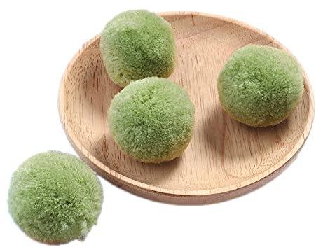 Wambere 20 STK 40 mm Bunte Pompons zum Basteln,Bunte Bommeln Bälle,Pompoms für Kunsthandwerk,Pompons Bälle für Ostern,Weihnachten,Bunte Pompons für DIY Basteln Tischdekoration Geburtstagsdeko,Grün