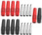 Cleqee 4mm Buchsenstecker 10 Stück Isoliertes DIT Lötzinn für 4mm Bananenstecker Anschluss 24A Rot/Schwarz