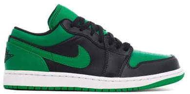 Nike - Air Jordan 1 Low - 553558065 - Farbe: Schwarz-Grün - Größe: 41 EU