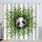 AKATIE Kinderzimmer Vorhänge Baby-Panda Bambusblätter Fenstervorhang mit ösen Junge Mädchen Schlafzimmer Wohnzimmer Küche Verdunklungsvorhang 2-Set (150x166 cm)