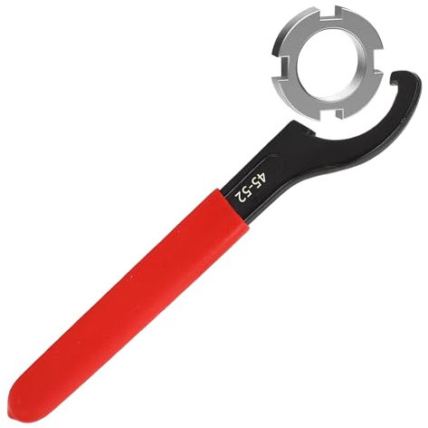 Tissting Spanner Wrench High Carbon Steel Adjustable Shock Spanner Tool 45-52 Universal C-Shape Hook Wrench for Suspension System and Shock Adjustments