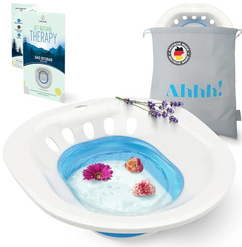 ZENVENTURE Dampfbad für Toilette - Faltbare Sitzwanne Erwachsene - Premium Heublumen-Dampfbad Schwangerschaft - Ideal bei Hämorrhoiden & Blasenentzündung