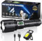 inverkey Wiederaufladbare Led-Taschenlampe, extra helle Taschenlampe mit Schlüsselring, wasserdichte zoombare taktische Taschenlampe mit 6 Modi für Camping