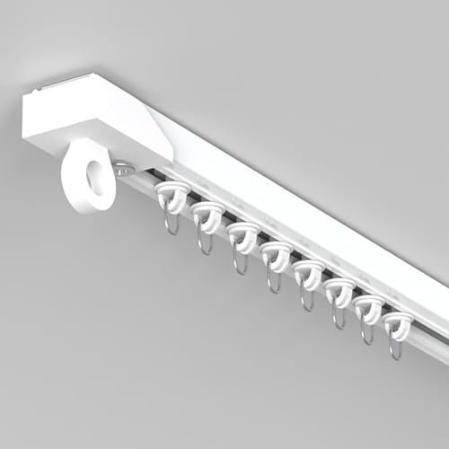 Selbstklebende Vorhangschiene For Decke Oder Wand, 1–5 Meter Ohne Bohren, Gardinenstange, Neue Vorhangschiene Aus Verbundmaterial, Nano-Silent-Rad, Raumteiler, Schlafzimmer, Dusche, Schrank, Wohnmobil