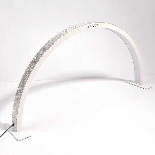 KADS 29In Wide Half Moon Nail Desk Lamp, Half Moon Light for Nail Desk, Lash Light for Eyelash Extensions with 3 Color Temperature 3000k-6500k for Nail, Lash, Tattoo, Skincare (White)