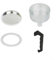 DAZZLEEX Juego de accesorios para ollas de moca, mango de piezas de repuesto para cafetera expreso, filtro de embudo de sellado de junta (12 tazas)