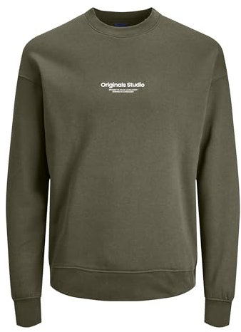 JACK & JONES Herren Jorvesterbro Sweat Crew Neck Noos 12241694,Kalamata,S