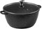 Pradel Excellence - PCUI001014 - Faitout Fonte d'Aluminium Premium Ø36cm, Couvercle Verre - Revêtement Anti-Adhésif Façon Pierre - Poignée Amovible - Tout Feu, Noir et Blanc