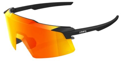 100% AEROCRAFT - Soft Tact Black - HiPER Red Multilayer Mirror Lens