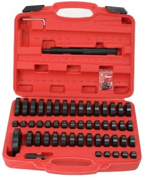 YILIKISS 52tlg Set Radlager Druckstück Treibsatz Eintreiber für Lager Buchsen Lagerpresse Werkzeug, KFZ Lager Einpressen und Auspressen Radlager Presse Werkzeug