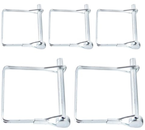 Ruidee 5 Stück Rechteck Splinte 6x70mm Welle Sicherungsstift Kupplungsstift Karbonstahl Sicherungssplint Sicherungsbolzen Oberlenkerbolzen für Bauernhof-Anhänger, Bauernhof, Garten (FSX/6x70mm)