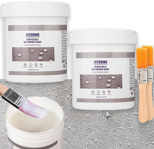 Transparenter Wasserdichter Beschichtungsmittel, 600g Wasserdicht Dichtmasse Wasserfestes Isolier-Dichtstoff-Emulsion, Invisible Waterproof Agent für Badezimmer, Toilette, Fliesen, Wände, Dach
