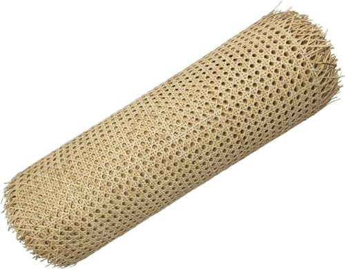 Feyart Ungebleichtes natürliches Rattan, 50 cm x 400 cm, Rattan-Gewebe, Polster-Rattan-Platte für Stühle, Heimwerker, Möbeldekoration