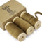 Vitalizart Khaki Samtband Set 0,95 cm x 13,7 m mit Hölzernen Spule, Stoffband 3 Rollen*4,57 m für Weihnachten Kranz Dekoration Handgemachte Handwerk Ornamente & Geschenkverpackungen