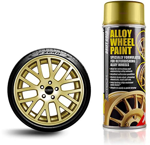 E-TECH Drift Gold Alloy Wheel Paint - 400ml Spray Can Size