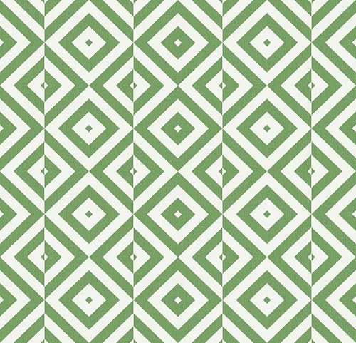 WPE® Emerald Retro Green Chic Design Modern Architecture Geometric Squares Wallpaper – Wallpaper for Living Room, Bedroom, or Office – Stylish Abstract Design Unique Design Minimal in Circulation