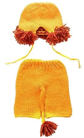 Handgestrickte Babymütze Satz aus Plüsch für Neugeborene Fotoshooting
