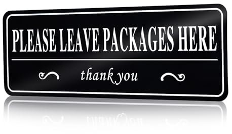 Please Leave Packages and Deliveries Here Sign Sticker, Waterproof Vinyl Leave Packages Here Sign, Place Packages Here Sign for Home, Office, Shop, Box, Door