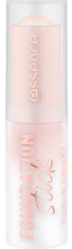essence FOUNDATION stick, Nr. 40, Nude, pflegend, abdeckend, weichzeichnend, natürlich, vegan, ölfrei, ohne Konservierungsstoffe, ohne Parabene, 1er Pack (10g)