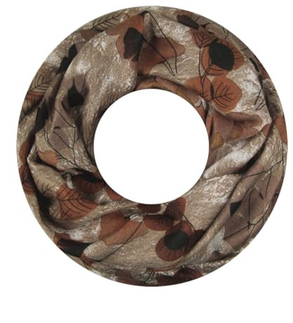 Majea Damen Loop Schal Schlauchschal Halstuch (880022) (braun 31)