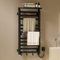 EMKE Scaldasalviette Elettrico Bagno 1000 x 500 mm, Nero, 280W, Termoarredo Elettrico Bagno con Mensola e Ganci, Temperatura Regolabile 30-70°C, Funzione Timer&Memoria,Scalda asciugamani