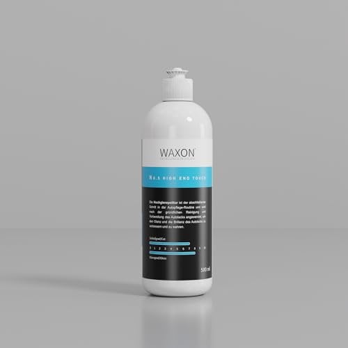 WAXON High End Touch Auto-Politur 500ml – Effektiver Kratzerentferner & Hochglanz-Finish für Autos – Geeignet für Schwarze, Weiße, Bunte und Metallic-Lacke