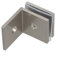 90 Degree Brass Glass Holder Reliable Clamp for Shower and Bath Glass Panels (Brushed)