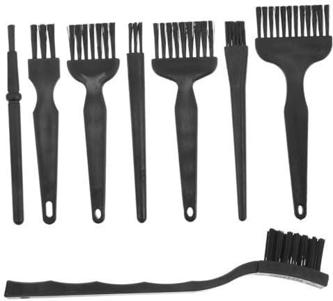 Rasierbürsten für Elektrorasierer, Pp, Schwarz | Klingen und Enge Stellen, Reinigungsbürste für Elektrorasierer, Rutschfester Griff, 8 Stück-pack