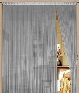 Kaikoon Fadenvorhang Silber 150 cm x 600 cm (BxH) B1 schwer entflammbar Messebau & Events