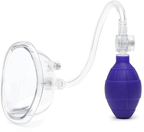 Lovehoney Supreme Sensation Pussy Pump - 4 Inch Clear Chamber for All Over Suction - 2 Quick Release Valves - Easy to Use Hand Held Bulb Suction Pump - Gifts for Men, Women & Couples - Purple | Increased Sensitivity, Fullness & Arousal, Transparent Cup, Quick-Release Valves & Detachable Hose, Intimate Pleasure Play