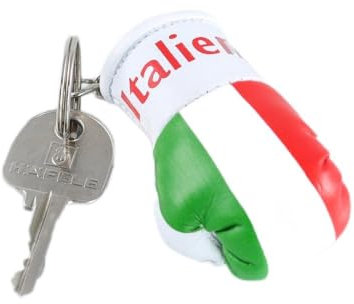 Sportfanshop24 Schlüsselanhänger/Anhänger für Schlüssel - Italien - Boxhandschuh mit Schlüsselring, 7 cm groß