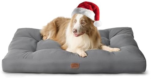 BEDSURE Hundekissen große Hunde waschbar - 111x89cm hundematratze wasserdicht XXL für große, mittelgroße Hunde Outdoor gepolstert Hundematte grau in 10cm Höhe, groß XL Hundebett für Haustiere